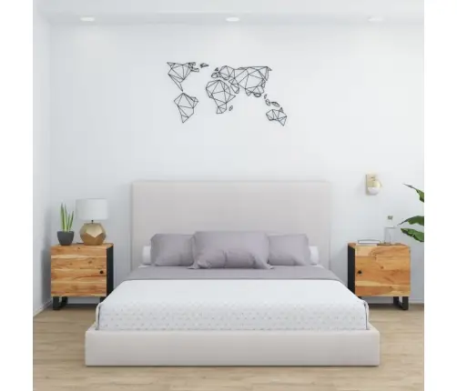 Naktsskapīši, 2 Gab., 40X33X46 Cm, Akācijas Masīvkoks Vidaxl