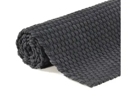 Paklājs, Taisnstūra, Antracītpelēks, 160X230 Cm, Kokvilna Vidaxl