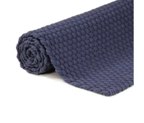 Paklājs, Taisnstūra, Tumši Zils, 180X250 Cm, Kokvilna Vidaxl