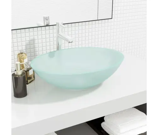 Izlietne, 50X37X14 Cm, Matēts Rūdīts Stikls Vidaxl