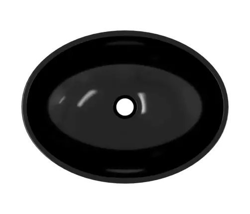 Izlietne, 50X37X14 Cm, Melns Stikls Vidaxl