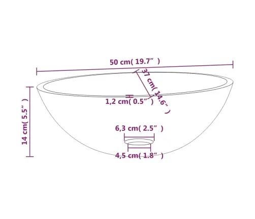 Izlietne, 50X37X14 Cm, Melns Stikls Vidaxl