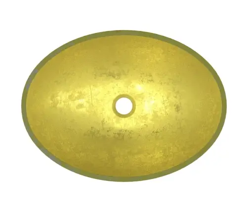 Izlietne, 50X37X14 Cm, Zeltains Rūdīts Stikls Vidaxl