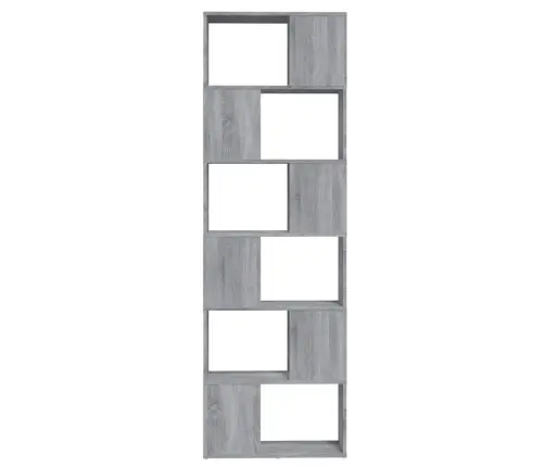 Grāmatu Plaukts, Pelēka Ozolkoka Krāsa, 60X24X186 Cm Vidaxl