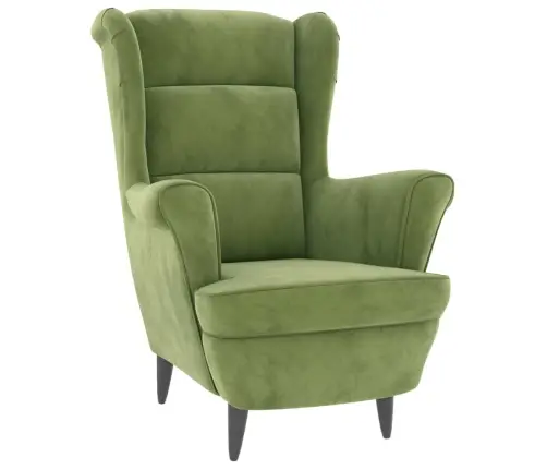 Atpūtas Krēsls Ar Kājsoliņu, Gaiši Zaļš Samts Vidaxl