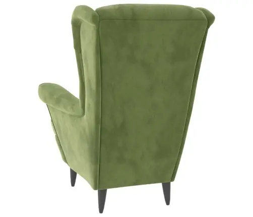 Atpūtas Krēsls Ar Kājsoliņu, Gaiši Zaļš Samts Vidaxl