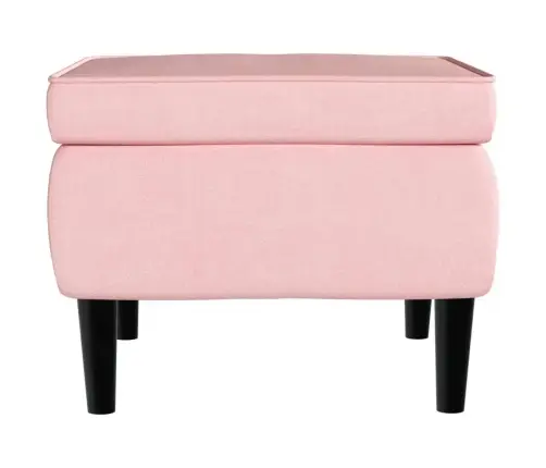 Atpūtas Krēsls Ar Kājsoliņu, Rozā Samts Vidaxl