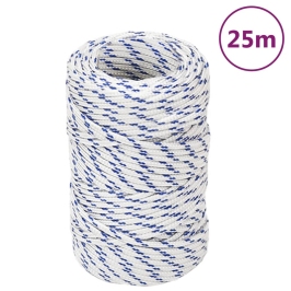 Laivu Virve, Balta, 2 Mm, 25 M, Polipropilēns Vidaxl