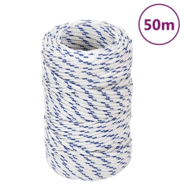 Laivu Virve, Balta, 2 Mm, 50 M, Polipropilēns Vidaxl