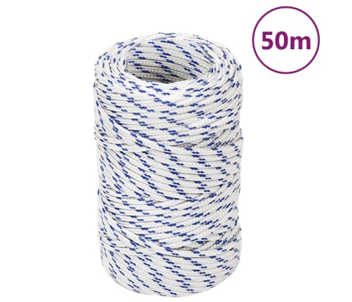 Laivu Virve, Balta, 2 Mm, 50 M, Polipropilēns Vidaxl
