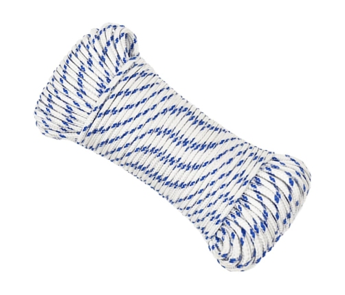 Laivu Virve, Balta, 3 Mm, 50 M, Polipropilēns Vidaxl