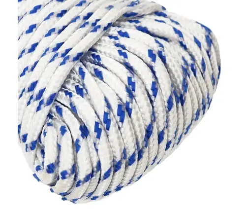 Laivu Virve, Balta, 3 Mm, 50 M, Polipropilēns Vidaxl