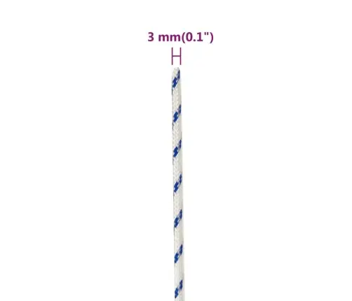 Paadiköis, Valge, 3 Mm, 100 M, Polüpropüleen Paadiköis, Valge, 3 Mm, 100 M, Polüpropüleen