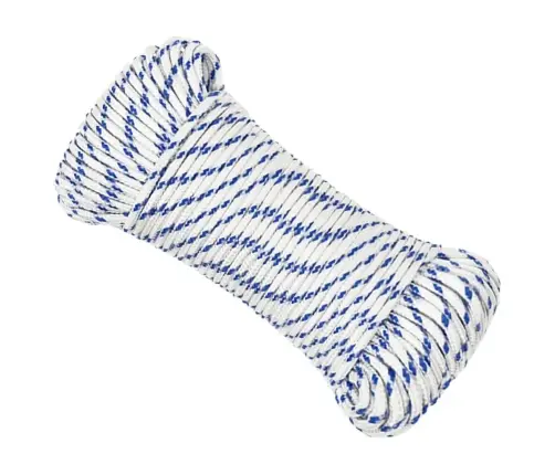 Laivu Virve, Balta, 4 Mm, 250 M, Polipropilēns Vidaxl