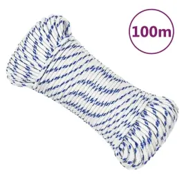 Laivu Virve, Balta, 5 Mm, 100 M, Polipropilēns Vidaxl