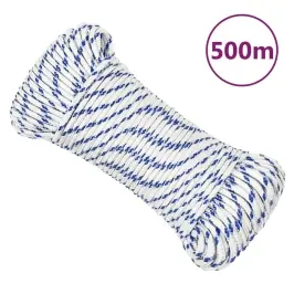 Laivu Virve, Balta, 5 Mm, 500 M, Polipropilēns Vidaxl