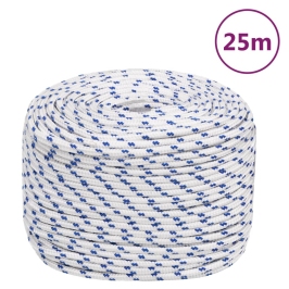 Laivu Virve, Balta, 6 Mm, 25 M, Polipropilēns Vidaxl