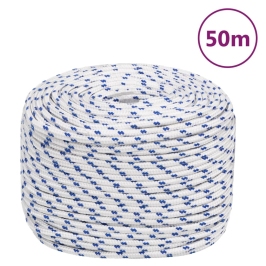 Laivu Virve, Balta, 6 Mm, 50 M, Polipropilēns Vidaxl