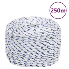 Laivu Virve, Balta, 6 Mm, 250 M, Polipropilēns Vidaxl