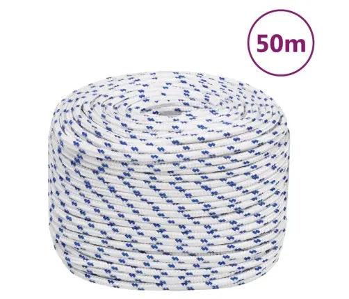 Laivu Virve, Balta, 8 Mm, 50 M, Polipropilēns Vidaxl