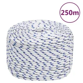 Laivu Virve, Balta, 8 Mm, 250 M, Polipropilēns Vidaxl