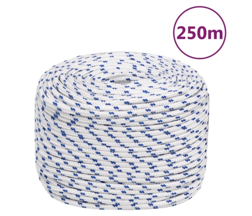 Laivu Virve, Balta, 8 Mm, 250 M, Polipropilēns Vidaxl