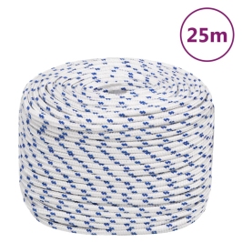 Laivu Virve, Balta, 10 Mm, 25 M, Polipropilēns Vidaxl