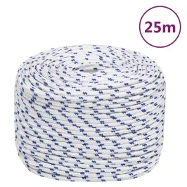 Laivu Virve, Balta, 10 Mm, 25 M, Polipropilēns Vidaxl