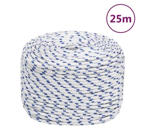 Laivu Virve, Balta, 10 Mm, 25 M, Polipropilēns Vidaxl