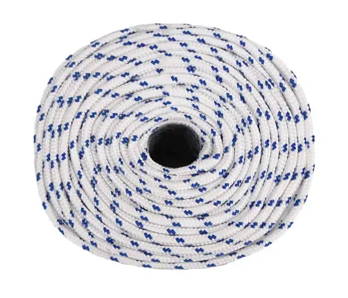Laivu Virve, Balta, 10 Mm, 25 M, Polipropilēns Vidaxl
