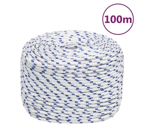 Laivu Virve, Balta, 10 Mm, 100 M, Polipropilēns Vidaxl