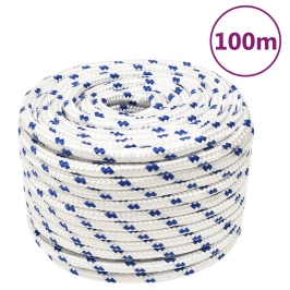 Laivu Virve, Balta, 12 Mm, 100 M, Polipropilēns Vidaxl