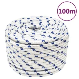 Laivu Virve, Balta, 14 Mm, 100 M, Polipropilēns Vidaxl