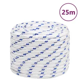 Laivu Virve, Balta, 16 Mm, 25 M, Polipropilēns Vidaxl