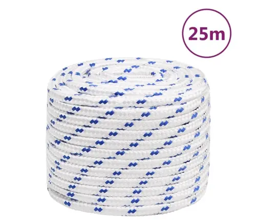 Laivu Virve, Balta, 16 Mm, 25 M, Polipropilēns Vidaxl