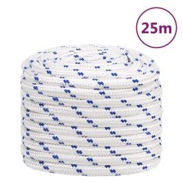 Laivu Virve, Balta, 20 Mm, 25M, Polipropilēns Vidaxl