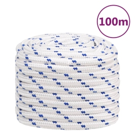 Laivu Virve, Balta, 20 Mm, 100 M, Polipropilēns Vidaxl