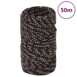 Valties Virvė, Juodos Spalvos, 2Mm, 50M, Polipropilenas