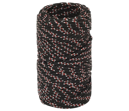 Laivu Virve, Melna, 2 Mm, 250 M, Polipropilēns Vidaxl