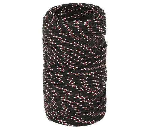 Laivu Virve, Melna, 2 Mm, 250 M, Polipropilēns Vidaxl