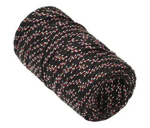 Laivu Virve, Melna, 2 Mm, 250 M, Polipropilēns Vidaxl