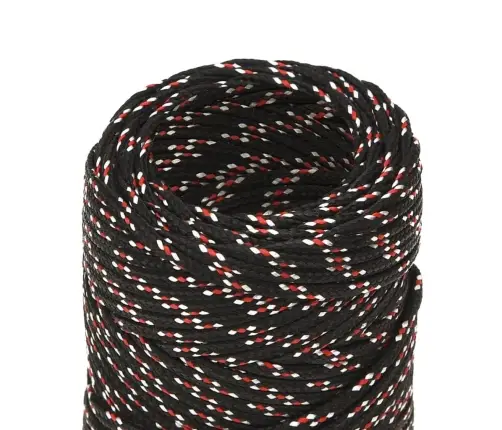 Laivu Virve, Melna, 2 Mm, 250 M, Polipropilēns Vidaxl