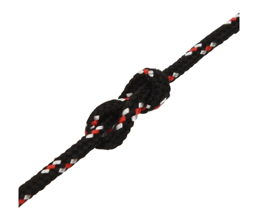 Laivu Virve, Melna, 3 Mm, 25 M, Polipropilēns Vidaxl