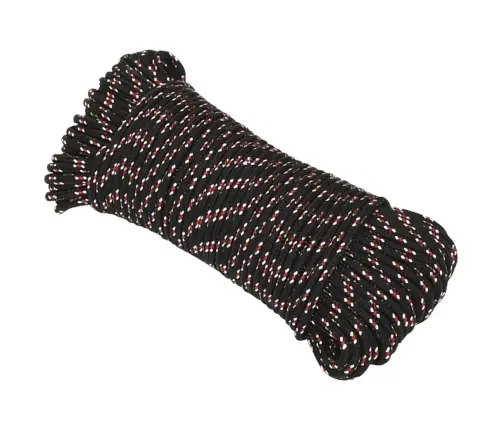 Laivu Virve, Melna, 3 Mm, 250 M, Polipropilēns Vidaxl