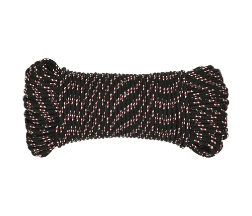 Laivu Virve, Melna, 3 Mm, 250 M, Polipropilēns Vidaxl