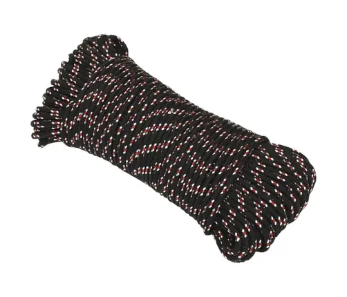 Valties Virvė, Juodos Spalvos, 4Mm, 50M, Polipropilenas