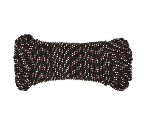 Laivu Virve, Melna, 5 Mm, 500 M, Polipropilēns Vidaxl