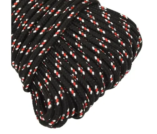 Laivu Virve, Melna, 5 Mm, 500 M, Polipropilēns Vidaxl