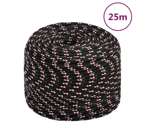 Valties Virvė, Juodos Spalvos, 6Mm, 25M, Polipropilenas