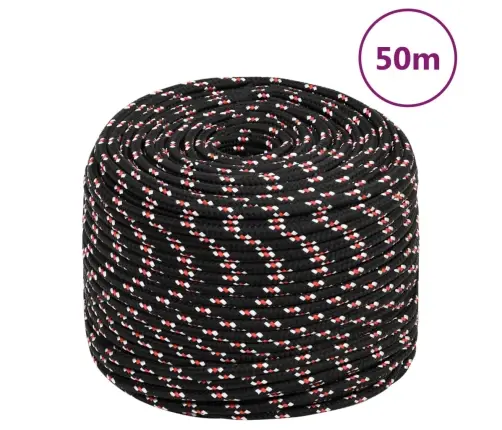 Valties Virvė, Juodos Spalvos, 6Mm, 50M, Polipropilenas